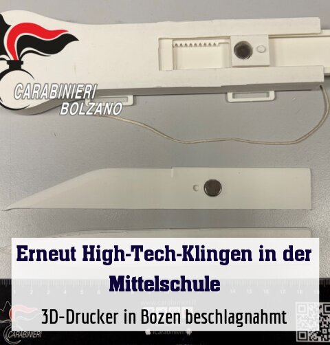 3D-Drucker in Bozen beschlagnahmt