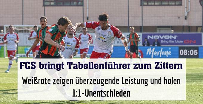 Weißrote zeigen überzeugende Leistung und holen 1:1-Unentschieden