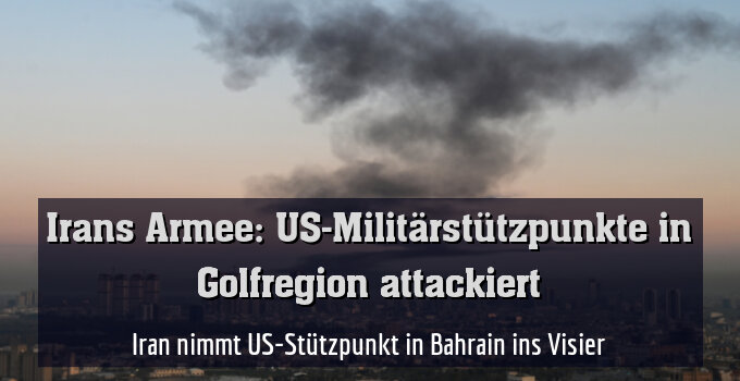 Rauchschwaden nach einem Angriff nahe dem Flughafen Erbil im Irak