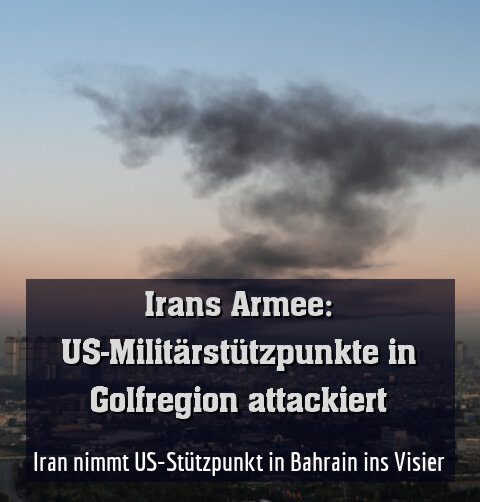 Rauchschwaden nach einem Angriff nahe dem Flughafen Erbil im Irak