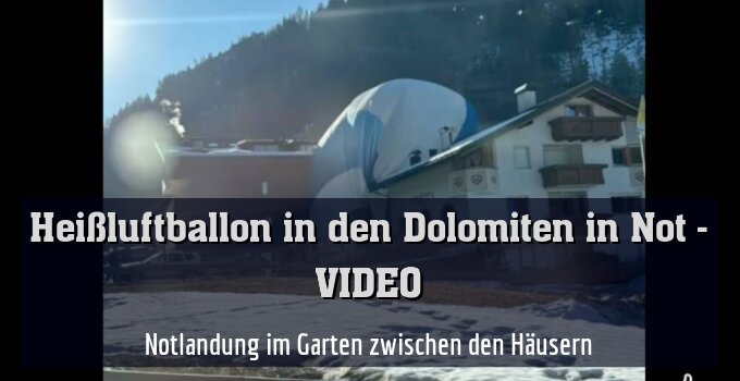 Notlandung im Garten zwischen den Häusern