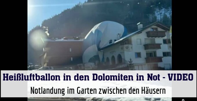 Notlandung im Garten zwischen den Häusern