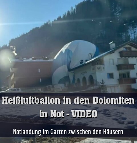 Notlandung im Garten zwischen den Häusern