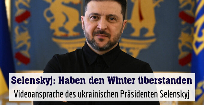 Videoansprache des ukrainischen Präsidenten Selenskyj (Archivbild)