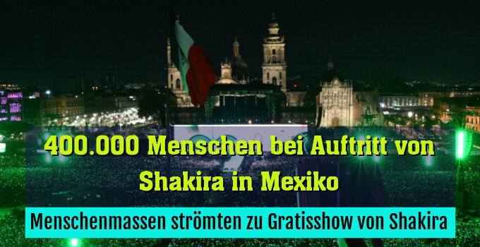 Menschenmassen strömten zu Gratisshow von Shakira