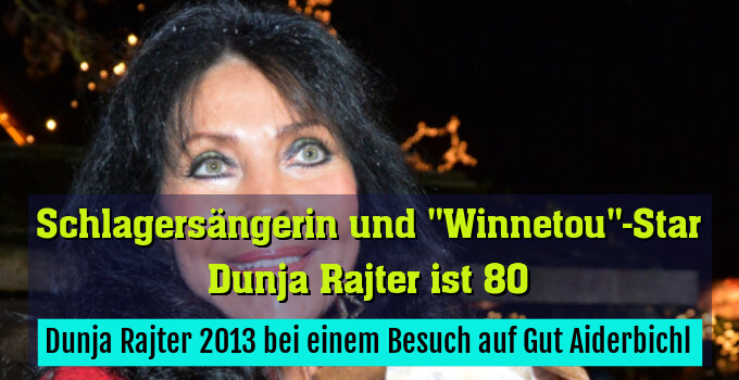 Dunja Rajter 2013 bei einem Besuch auf Gut Aiderbichl