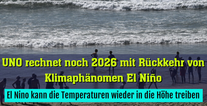 El Nino kann die Temperaturen wieder in die Höhe treiben