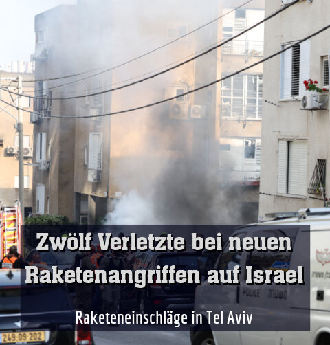 Raketeneinschläge in Tel Aviv