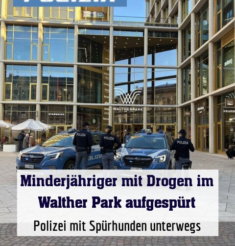 Polizei mit Spürhunden unterwegs