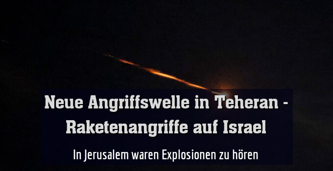 In Jerusalem waren Explosionen zu hören