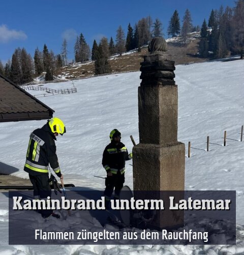 Flammen züngelten aus dem Rauchfang