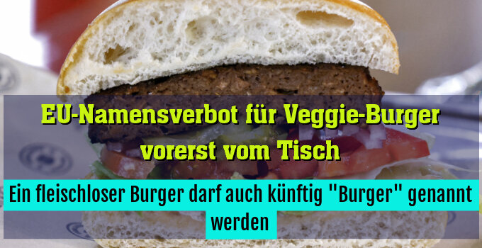 Ein fleischloser Burger darf auch künftig "Burger" genannt werden