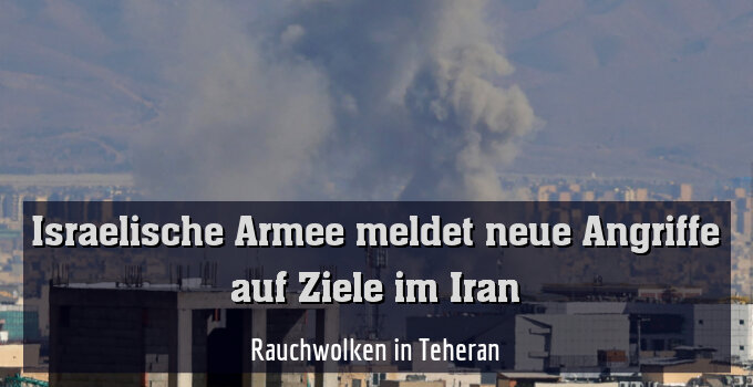 Rauchwolken in Teheran