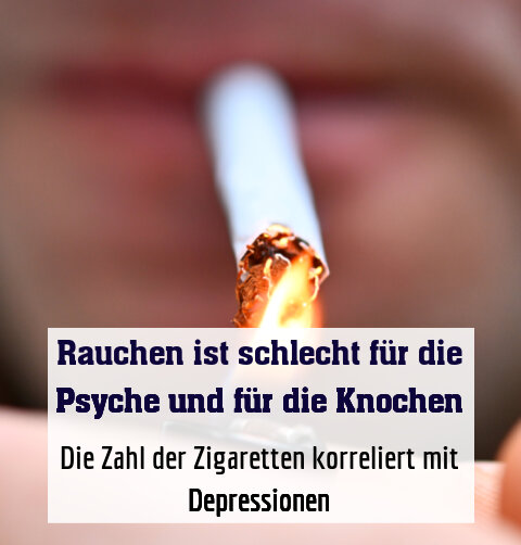Die Zahl der Zigaretten korreliert mit Depressionen
