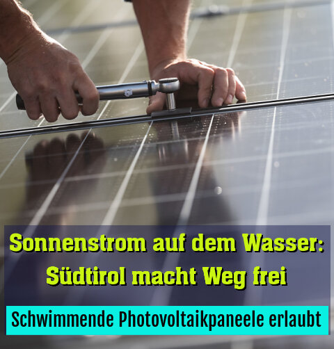 Schwimmende Photovoltaikpaneele erlaubt