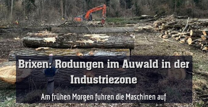 Am frühen Morgen fuhren die Maschinen auf