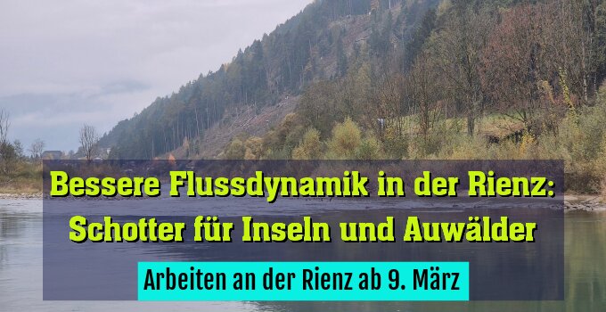 Arbeiten an der Rienz ab 9. März