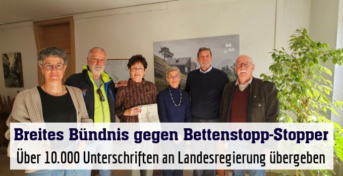 Über 10.000 Unterschriften an Landesregierung übergeben