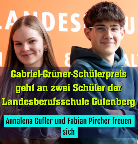 Annalena Gufler und Fabian Pircher freuen sich