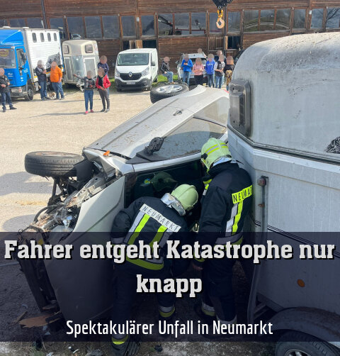 Spektakulärer Unfall in Neumarkt