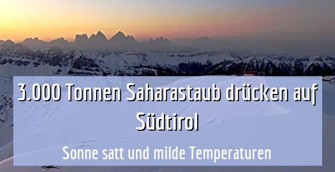 Sonne satt und milde Temperaturen