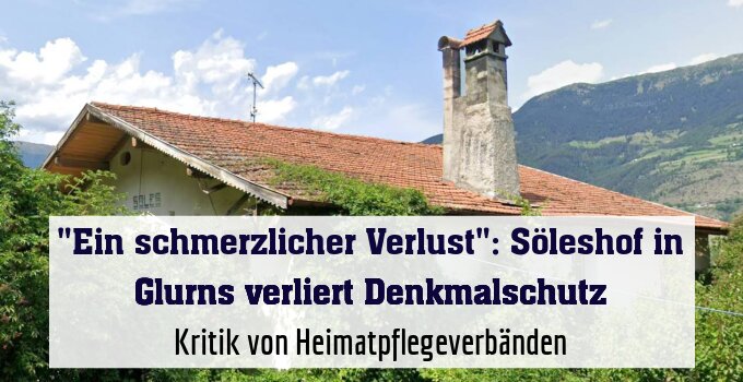 Kritik von Heimatpflegeverbänden