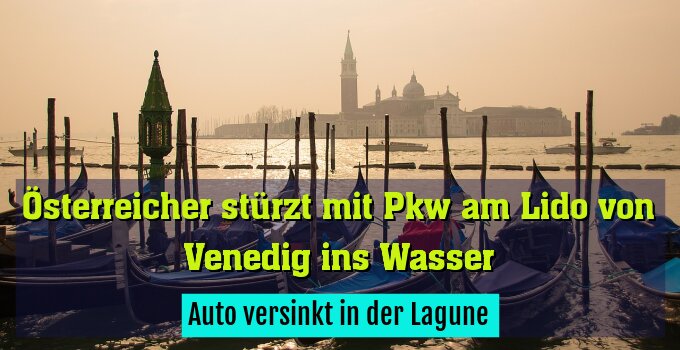 Auto versinkt in der Lagune