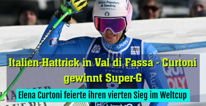 Elena Curtoni feierte ihren vierten Sieg im Weltcup