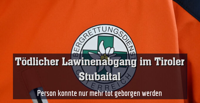 Person konnte nur mehr tot geborgen werden