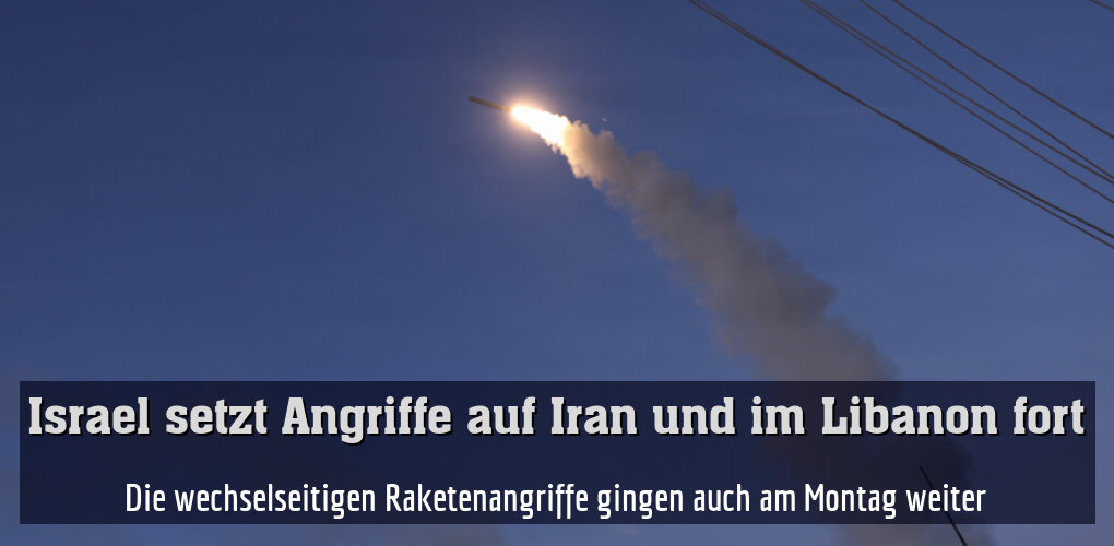 Die wechselseitigen Raketenangriffe gingen auch am Montag weiter