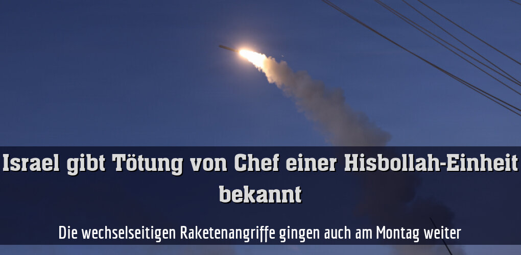 Die wechselseitigen Raketenangriffe gingen auch am Montag weiter