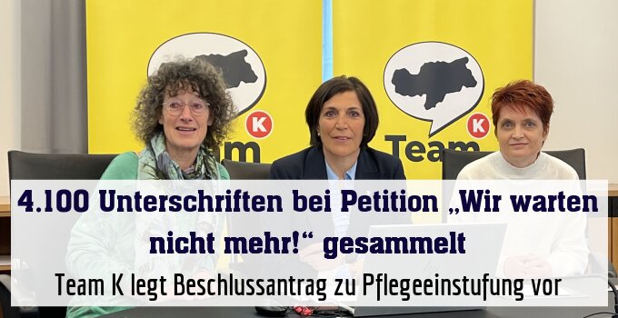 Team K legt Beschlussantrag zu Pflegeeinstufung vor