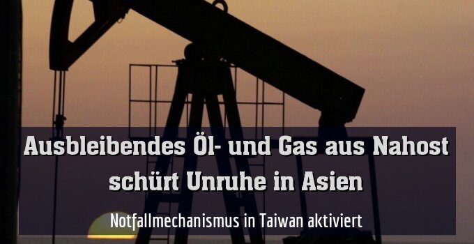 Notfallmechanismus in Taiwan aktiviert
