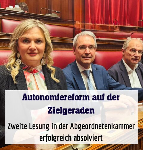 Zweite Lesung in der Abgeordnetenkammer erfolgreich absolviert