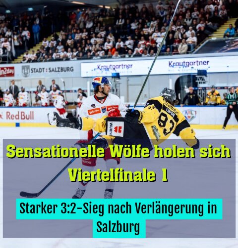 Starker 3:2-Sieg nach Verlängerung in Salzburg