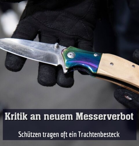 Schützen tragen oft ein Trachtenbesteck