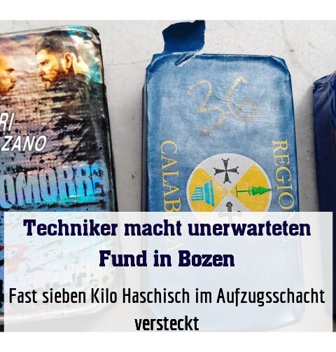 Fast sieben Kilo Haschisch im Aufzugsschacht versteckt