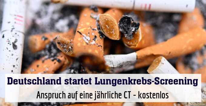 Anspruch auf eine jährliche CT - kostenlos