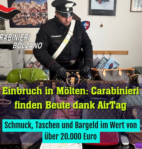 Schmuck, Taschen und Bargeld im Wert von über 20.000 Euro