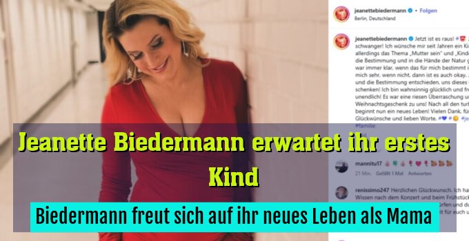 Biedermann postete ein Bild von sich mit Babybauch