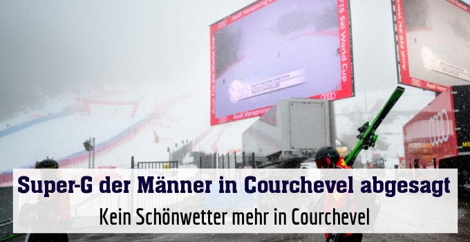 Trübe Bedingungen in Courchevel