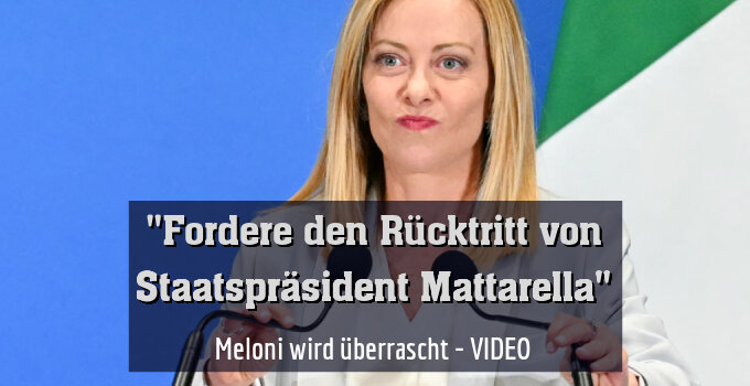 Meloni wird überrascht - VIDEO