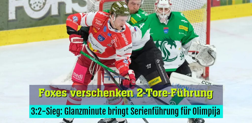 3:2-Sieg: Glanzminute bringt Serienführung für Olimpija