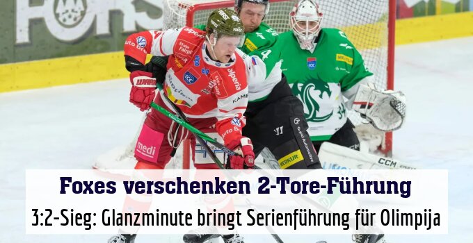 3:2-Sieg: Glanzminute bringt Serienführung für Olimpija