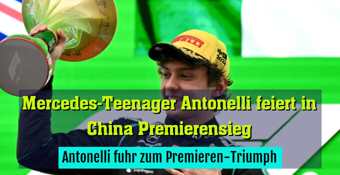 Antonelli mit dem Siegerpokal