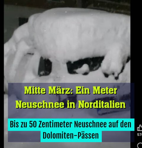 Bis zu 50 Zentimeter Neuschnee auf den Dolomiten-Pässen