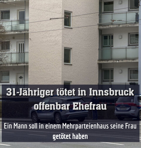 Ein Mann soll in einem Mehrparteienhaus seine Frau getötet haben