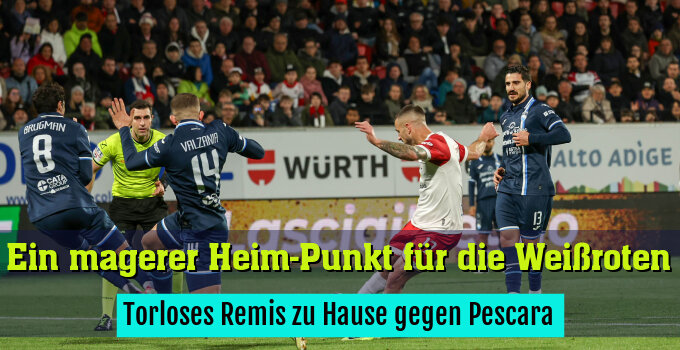 Torloses Remis zu Hause gegen Pescara