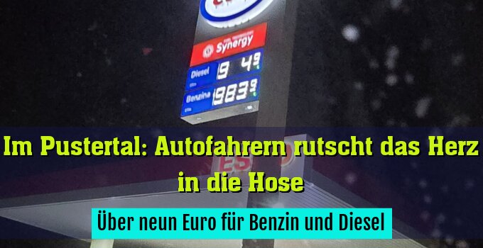 Über neun Euro für Benzin und Diesel