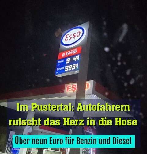 Über neun Euro für Benzin und Diesel